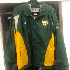 Vintage Reebok Green Bay Packers Windbreaker